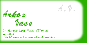 arkos vass business card